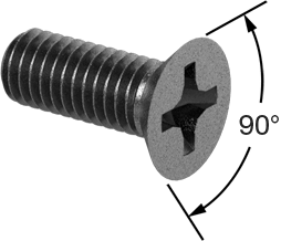 SCREW, M3x6, FHCS, FLAT PHIL HEAD, STEEL, BLACK ZINC