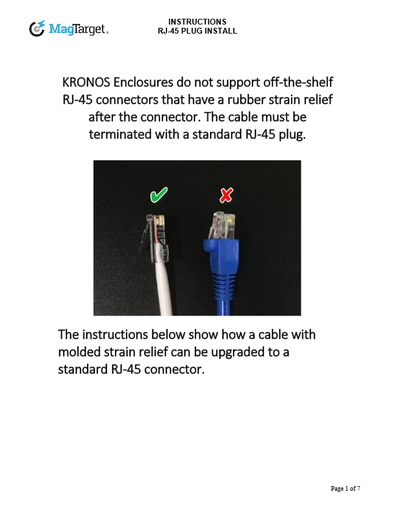 Instructions - RJ-45 plug install