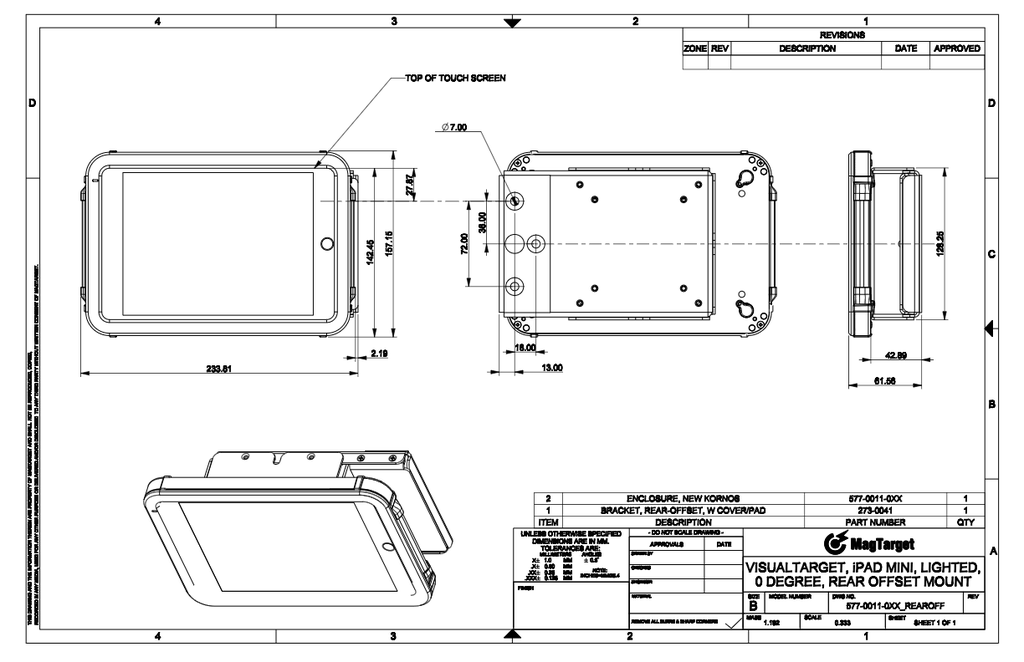 Mini Rear-Offset Mount 0Deg Lighted